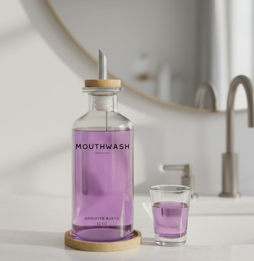 Clear Boho Mouthwash Dispenser Clear Boho Mouthwash Dispenser